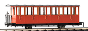 Austrian Cog rwy passenger coach, open platform, red